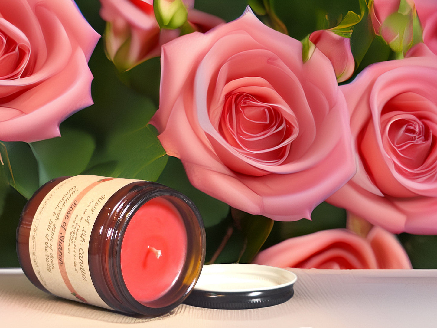 πΉ Rose of Sharon β Handpoured Faith-Inspired Candle 7.5 oz